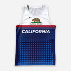 Patriotic Tech Running Tank Top - California State Pride Running Singlet