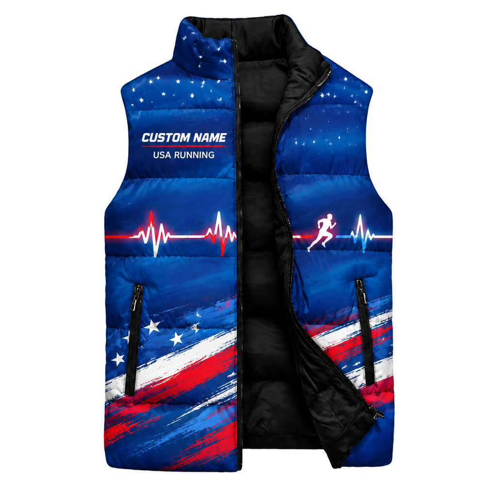 Patriot Pulse USA Sleeveless Running Puffer Jacket