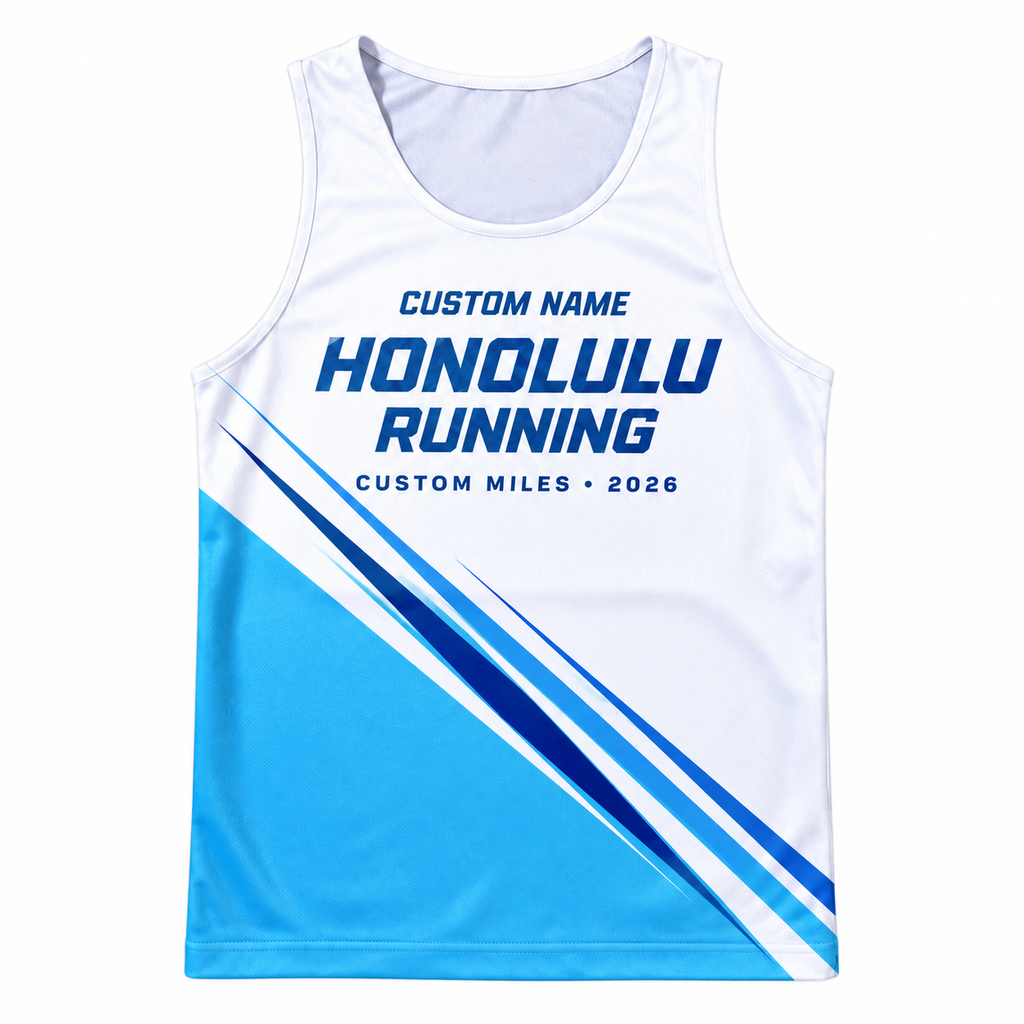 Custom Name Miles Honolulu Coastal Sprint Running Tank Top