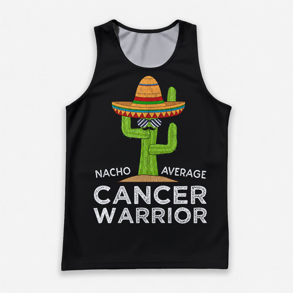 Cancer Fighter Running Tank Top Nacho Average Cactus Running Singlet for Men and Women