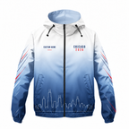 Custom Name Chicago Minimal Gradient Running Windbreaker Jacket