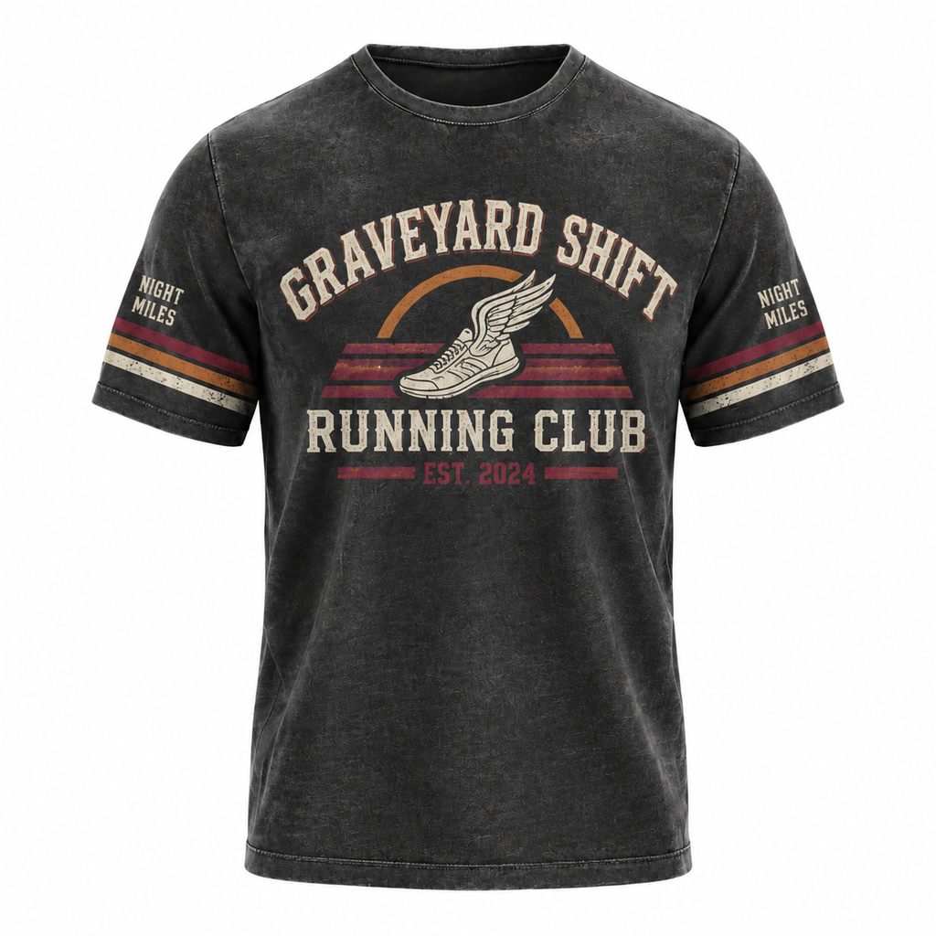 Graveyard Shift Running Club Halloween Tech Running T-Shirt