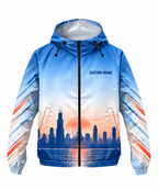 Custom Name Chicago Sunrise Run Running Windbreaker Jacket