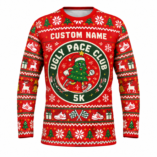 Custom Name Ugly Pace Club Running Long Sleeve Shirt