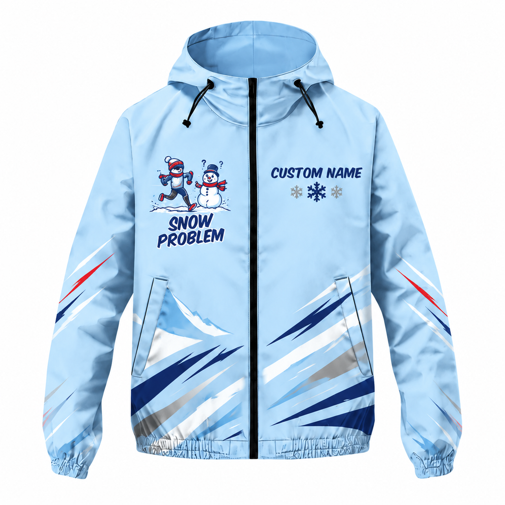 Custom Name Snow Problem Running Windbreaker Jacket
