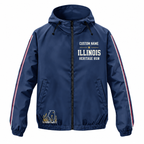 Custom Name Illinois Heritage Run Illinois Running Windbreaker Jacket