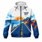 Custom Name California Road To Run Running Windbreaker Jacket
