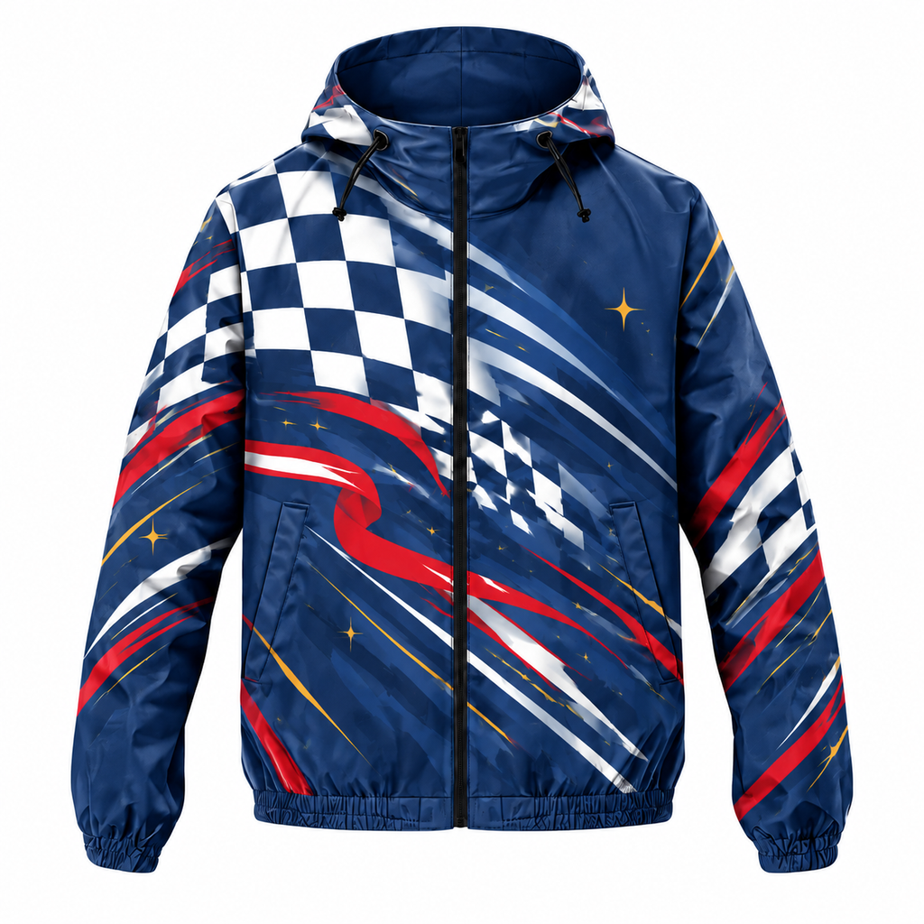 Custom Name State Finish Line Spirit Running Windbreaker Jacket