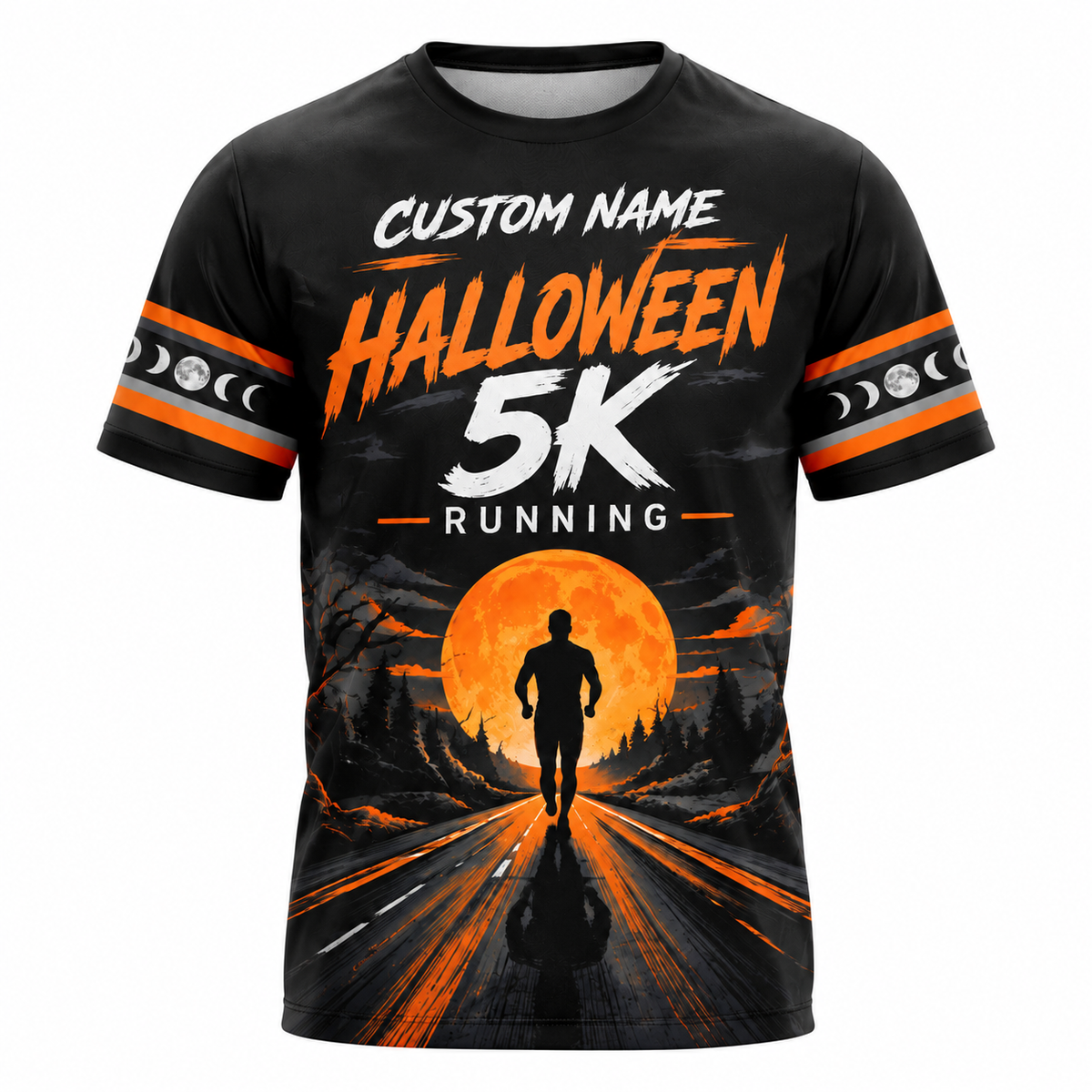 Custom Name Halloween 5K Finisher Halloween Tech Running T-Shirt
