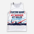 My Service My Miles The Marine Corp Race Day Running Tank Top