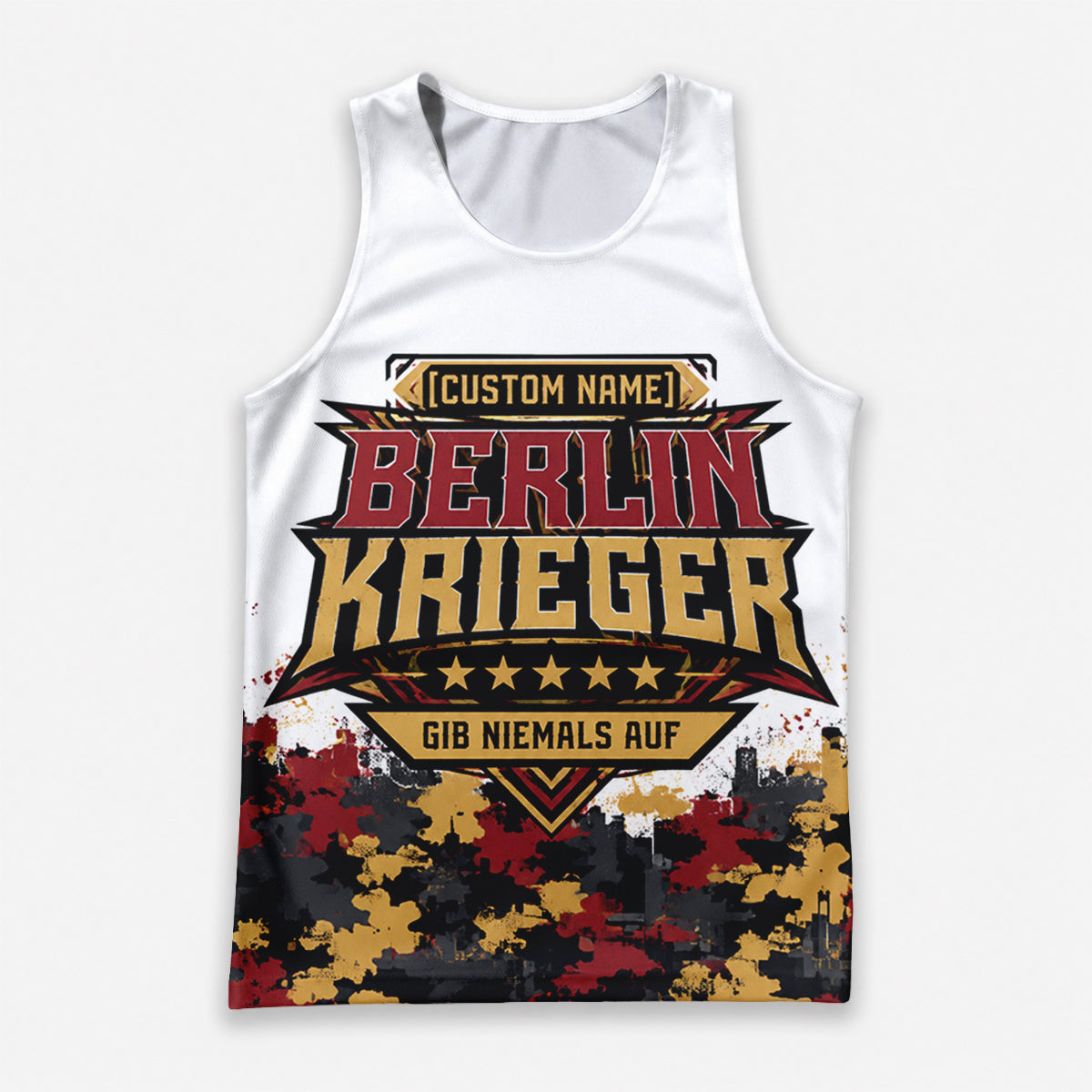 Urbanes Camouflage Berlin Wettkampftag Lauf-Tanktop
