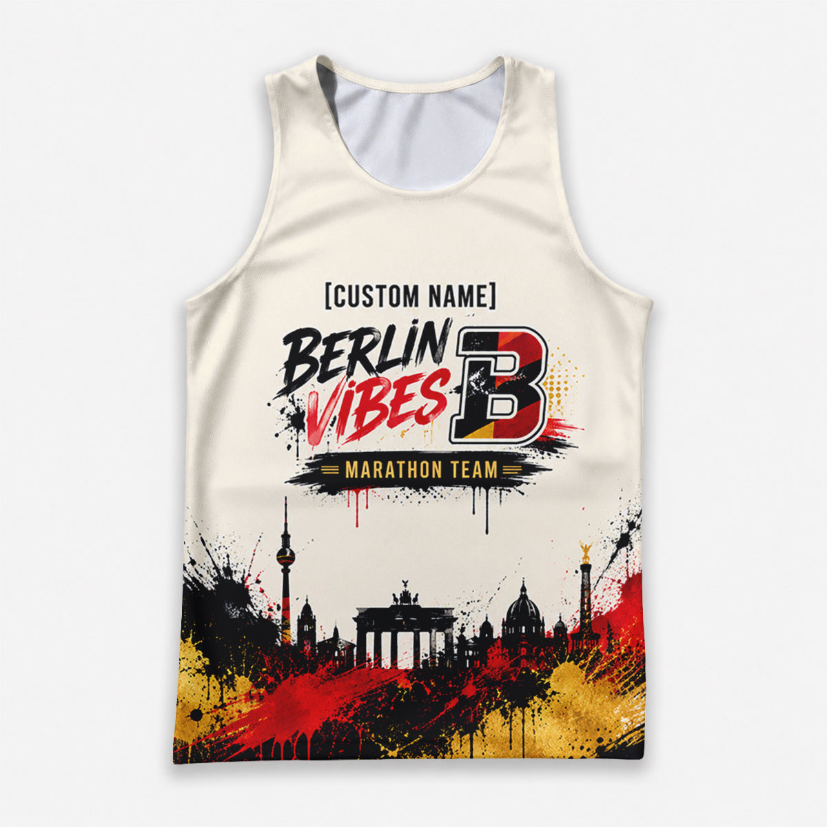 Street Art Graffiti Berlin Wettkampftag Lauf-Tanktop