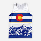 Colorado Running Tank Top Snowy Mountain Running Singlet for Men and Women