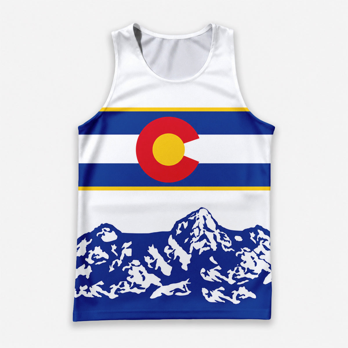 Colorado Running Tank Top Snowy Mountain Running Singlet for Men and Women
