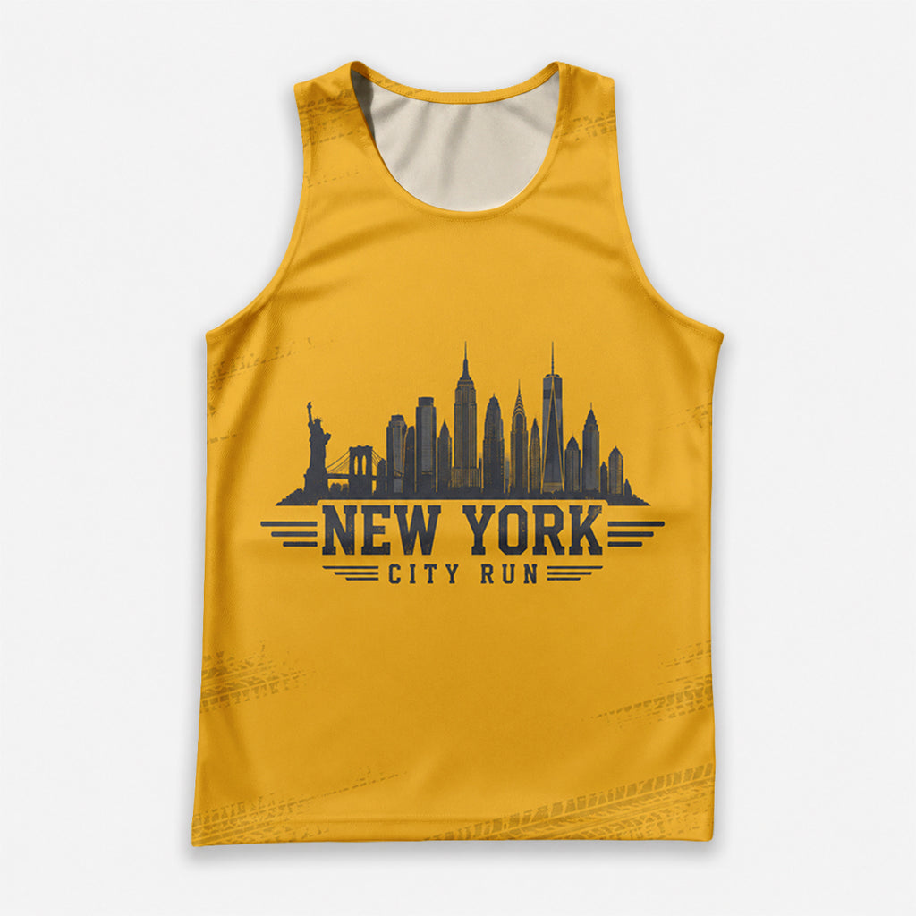 Taxi Yellow Cityscape New York Running Tank Top