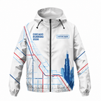 Custom Name Chicago Grid Runner Running Windbreaker Jacket