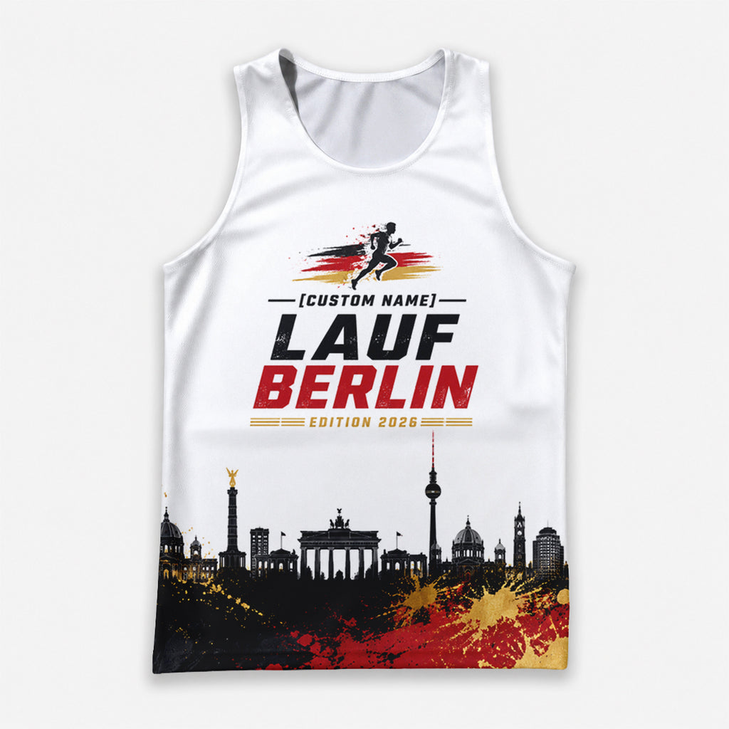 Berlin Skyline Silhouette Berlin Wettkampftag Lauf-Tanktop