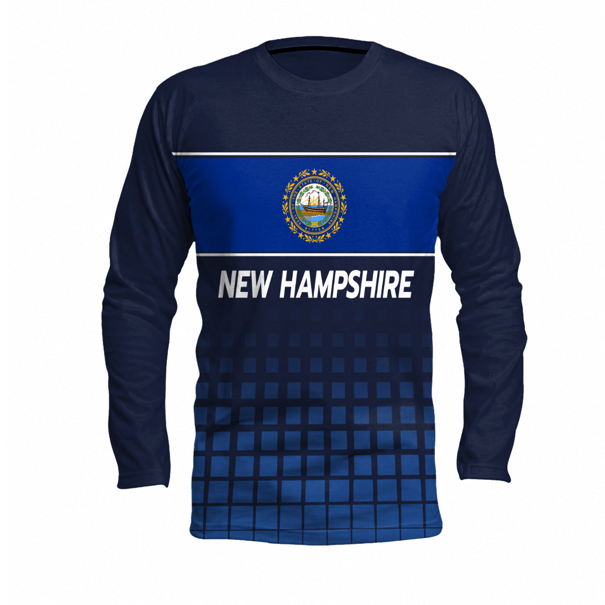 New Hampshire State Pride Long Sleeve Running T-Shirt