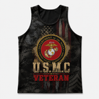 Veteran Running Tank Top - US Marine Corps Veteran V8 Tech Singlet