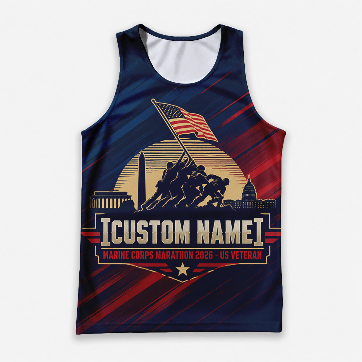 Iwo Jima Honor Run The Marine Corp Race Day Running Tank Top