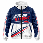 Custom Name Run Illinois Illinois Running Windbreaker Jacket