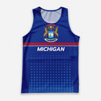 Patriotic Tech Running Tank Top - Michigan State Pride Running Singlet