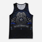 Men's Running Tank Top Police Never Forgotten Running Singlet