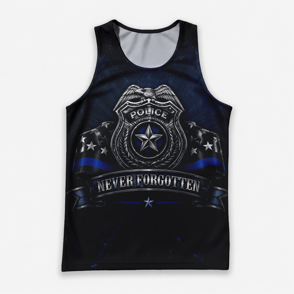 Men's Running Tank Top Police Never Forgotten Running Singlet