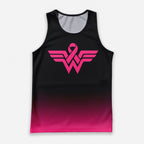 Cancer Fighter Running Tank Top Pink Ribbon Running Singlet for Men and Women