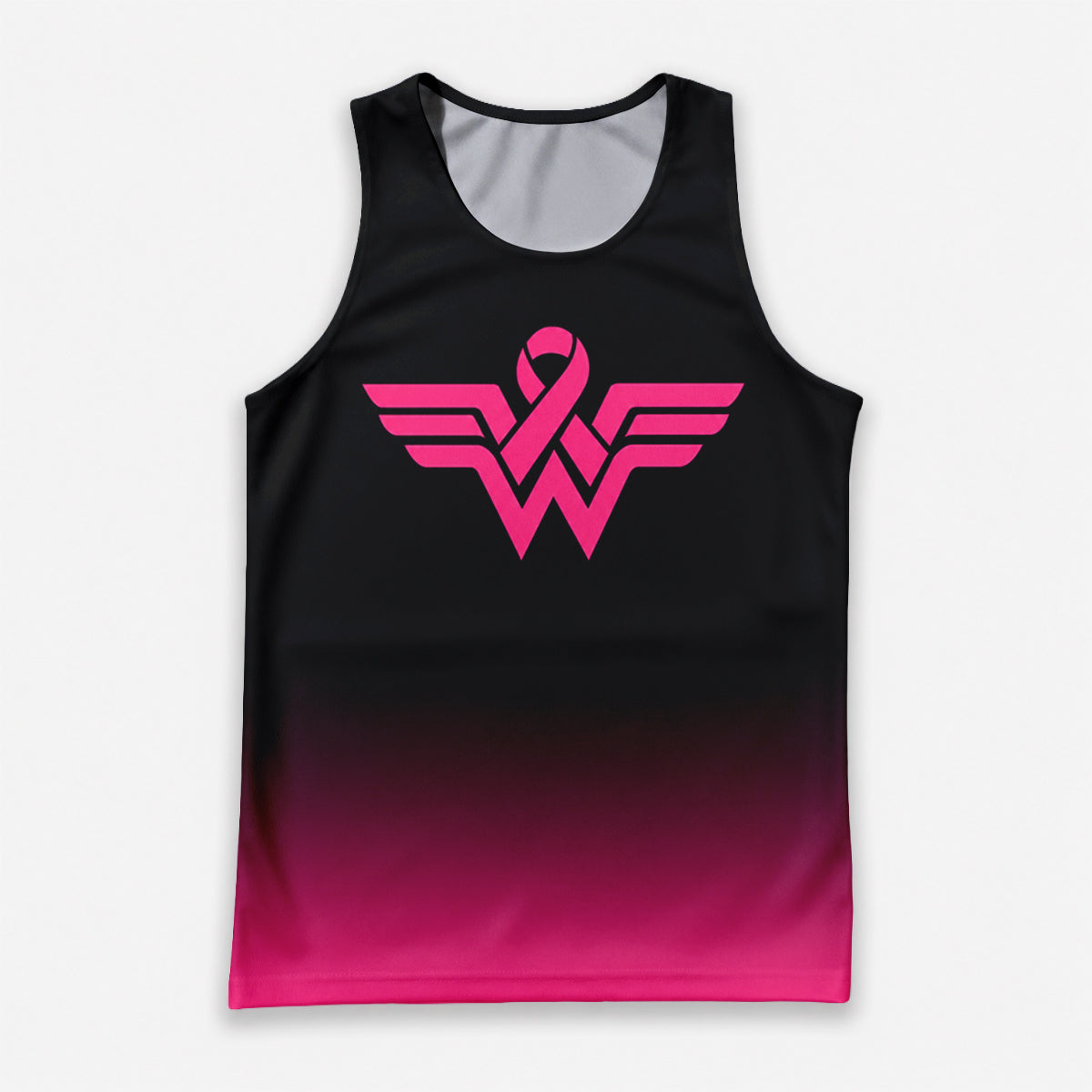 Cancer Fighter Running Tank Top Pink Ribbon Running Singlet for Men and Women
