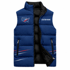 USA Map Stars Runner Sleeveless Running Puffer Jacket