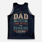 Funny Dad Running Legend Tank Top Tech Running Singlet