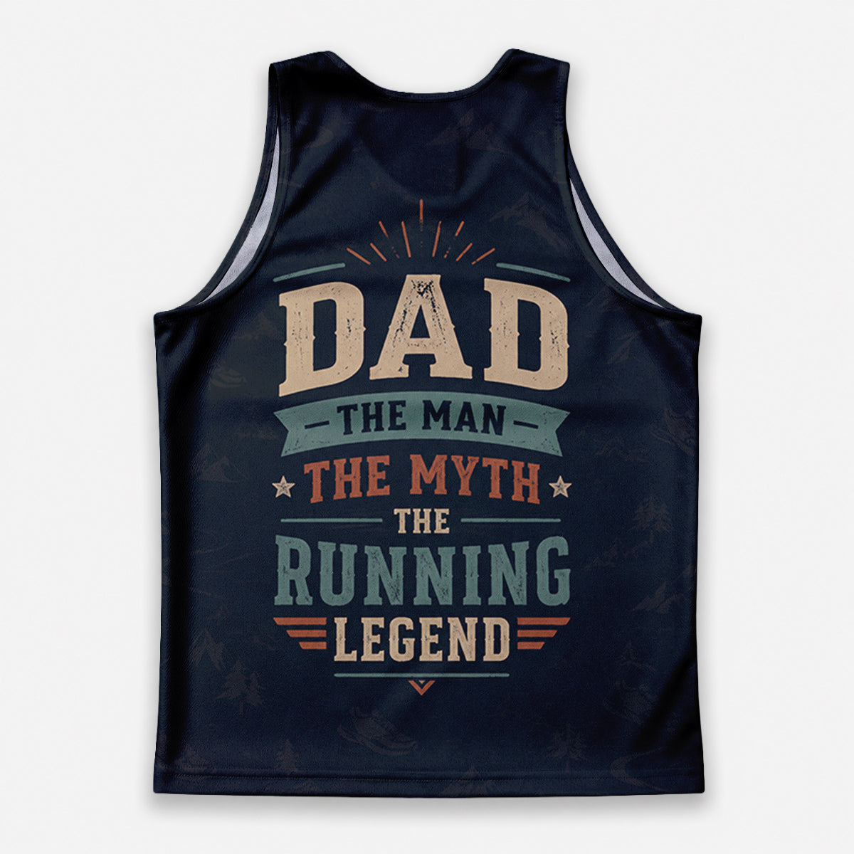 Funny Dad Running Legend Tank Top Tech Running Singlet
