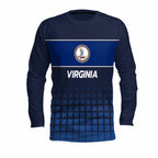 Virginia State Pride Long Sleeve Running T-Shirt