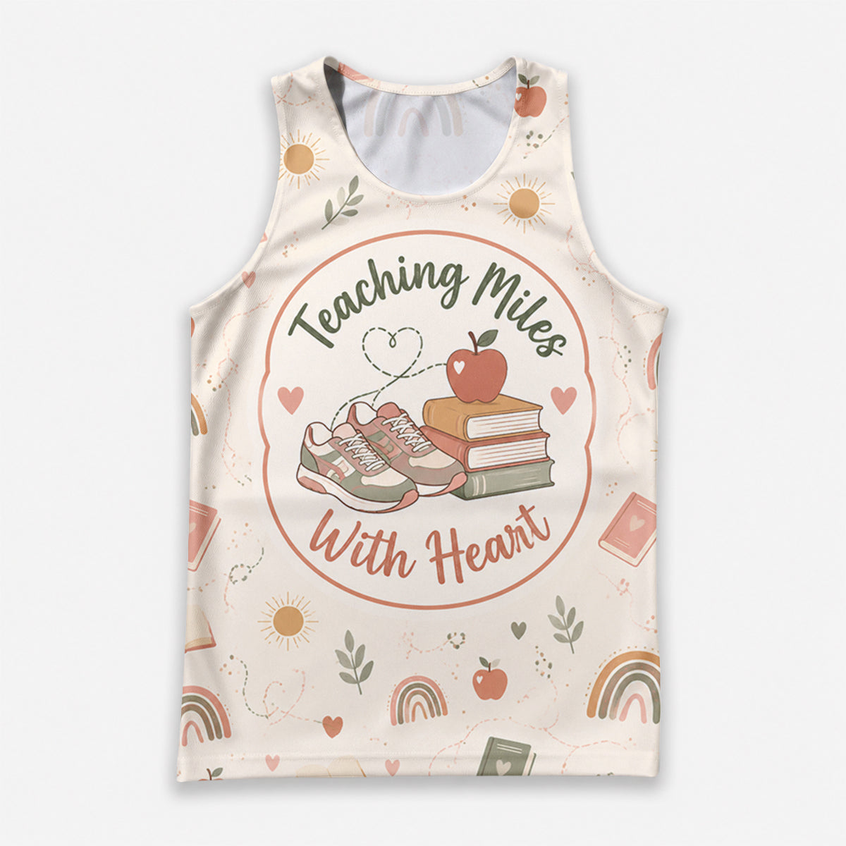 Teacher Running Tank Top Teaching Miles With Heart Tech Running Singlet