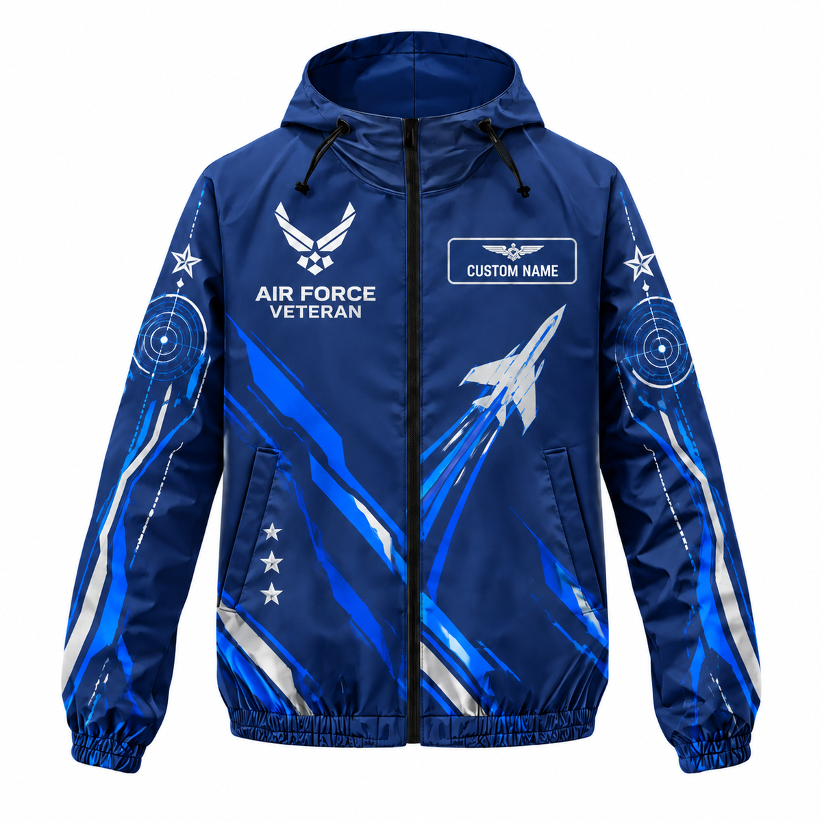 Custom Name Air Force Mission Miles Running Windbreaker Jacket