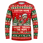Custom Name Dashin’ Through the Nope Running Long Sleeve Shirt