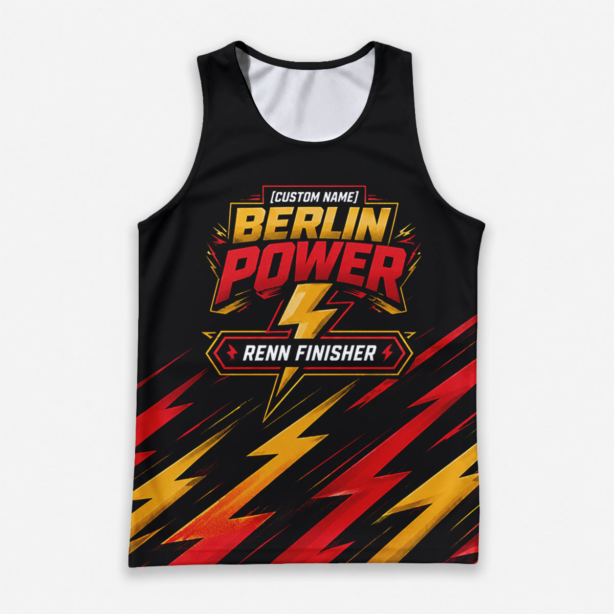 Diagonaler Blitz Berlin Wettkampftag Lauf-Tanktop