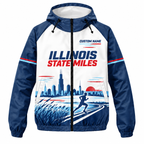 Custom Name Illinois State Miles Illinois Running Windbreaker Jacket