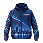 Custom Name Windy City Night Runner Running Windbreaker Jacket