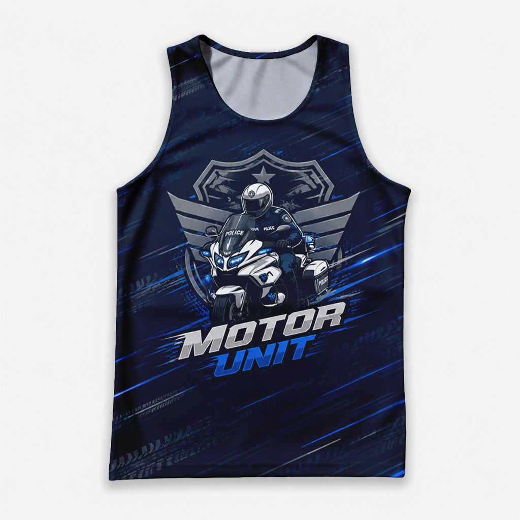 Men's Running Tank Top Police Motor Unit Running Singlet