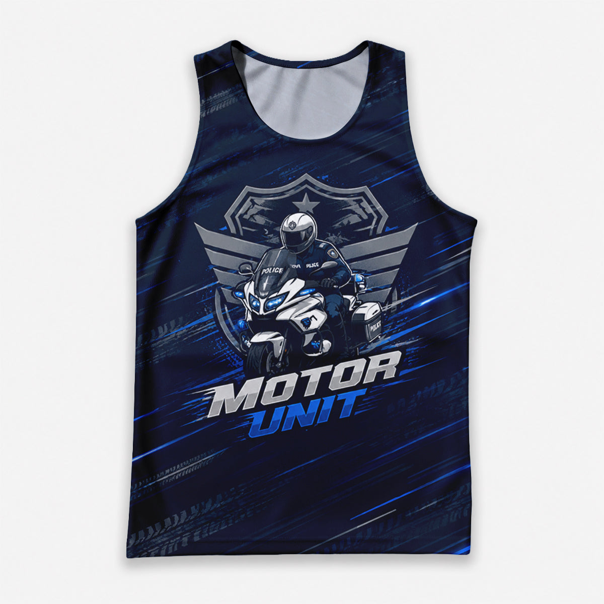 Men's Running Tank Top Police Motor Unit Running Singlet