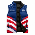 We Run America Sleeveless Running Puffer Jacket