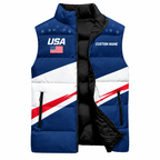 United We Run USA Sleeveless Running Puffer Jacket