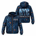 Custom Name Concrete Grid NYC Running Windbreaker Jacket