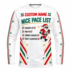 Custom Name Officially on the Nice Pace List Running Long Sleeve Shirt