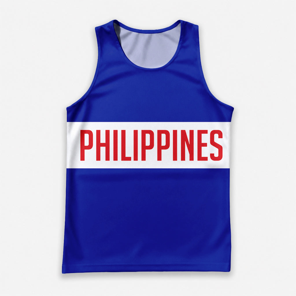 Philippines Running Tank Top Blue Philippines Running Singlet for Men and Women