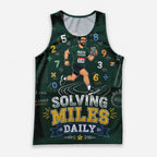Teacher Running Tank Top Math Teacher Mile Club Tech Running Singlet