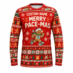 Custom Name Merry Pace-mas Running Long Sleeve Shirt