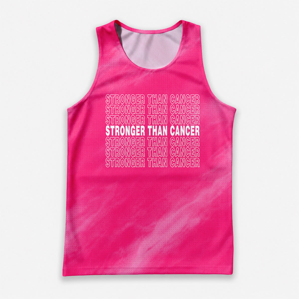 Cancer Fighter Running Tank Top Stronger Than Cancer Pink Running Singlet for Men and Women